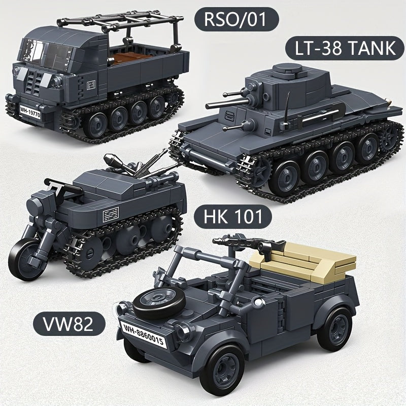 20th Century Classic Tank Building Block Armored Vehicle Educational Toy