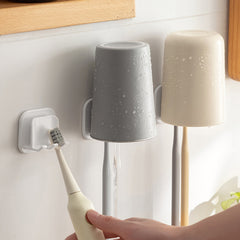 Kids Wall Mounted Toothbrush Holder with Suction Pad