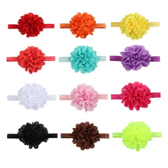 Girls Candy Mesh Flower Headband Elastic Hair Accessories