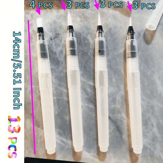 13pcs Art Brushes Set for Holiday Painting, Versatile Compact Durable B