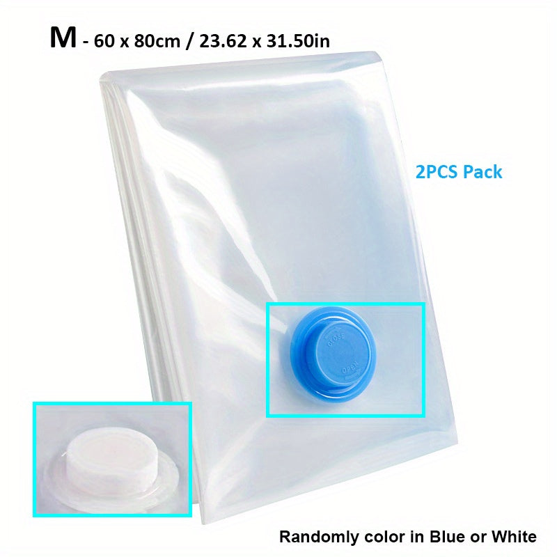 2PCS Vacuum Storage Bag Space Saver Bag With Hand Pump Compression Sealer Bags