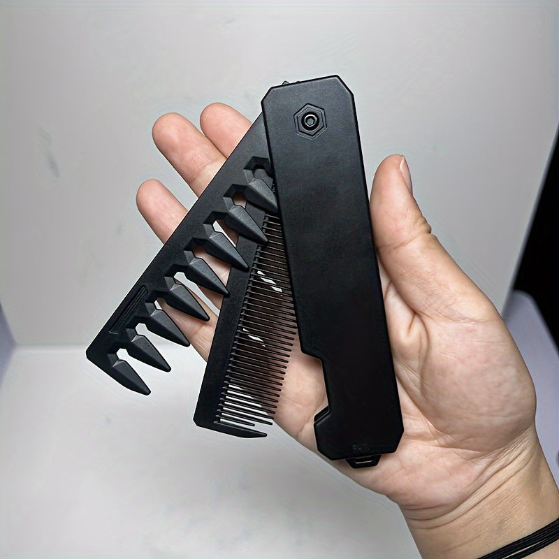 Men's Professional Beard Styling Comb Dual Sided Foldable Comb