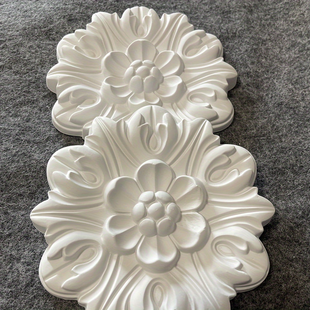 Polyurethane Decorative Flowers Lightweight Carved Wall Decoration Flowers
