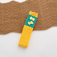 Warm Over The Knee Socks Bowknot Decor Coral Fleece Crew Stockings