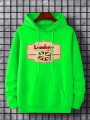 'London' Flag Print Hoodie