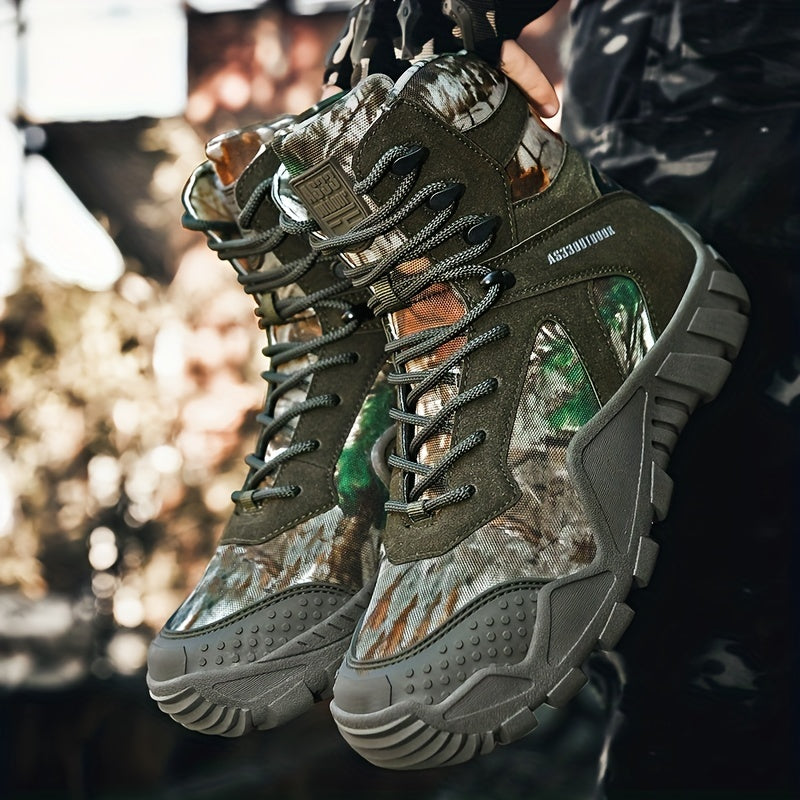 Men's Camo Hiking Boots, Breathable & Non-Slip