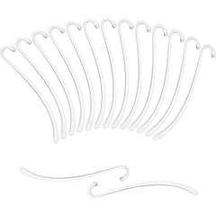 15pcs Silver Plated Smooth Bookmark Charms for Jewelry Making