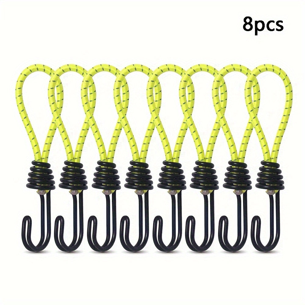 8pcs Reflective Bungee Cord Hooks for Camping Tent