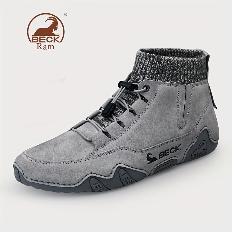 Men's Lace Up Sock Boots for Outdoor Hiking Work Shoes