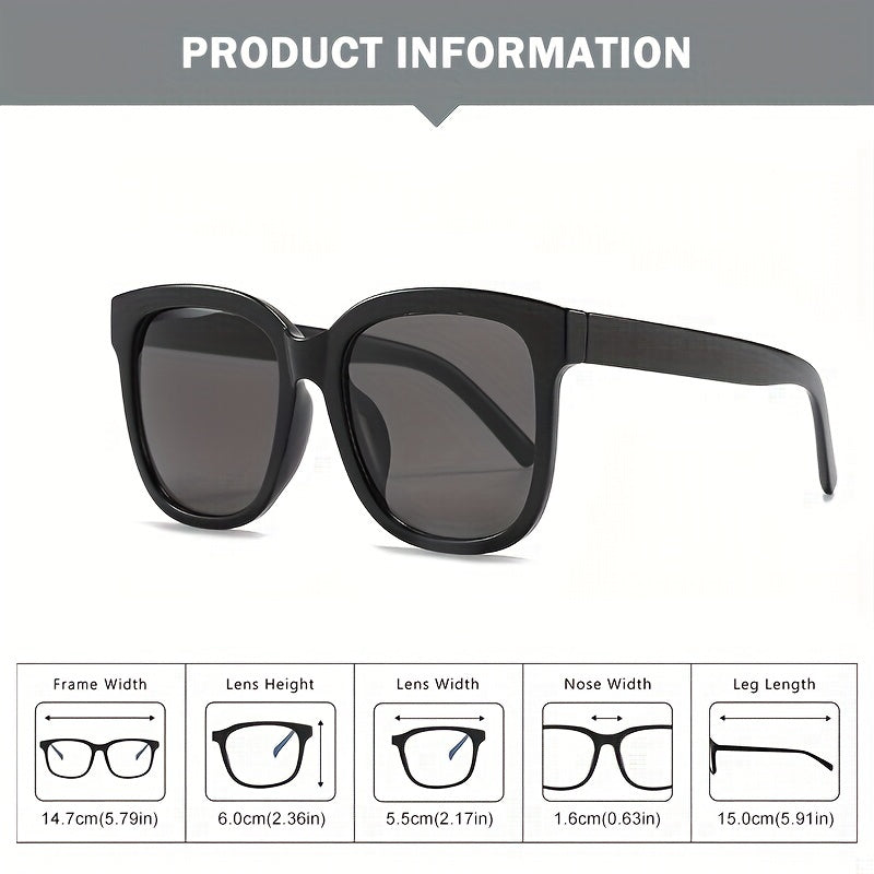 Large Oval Polarized Sunglasses Vintage Women Sunshade Eyeglasses