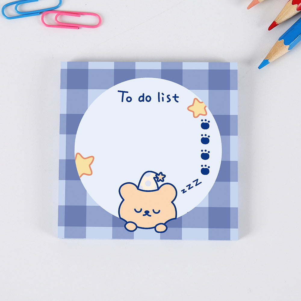 Cartoon Bear Sticky Notes 50sheets 3.15x3.15in