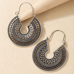 Vintage Hollow Metal Dangle Earrings Women Gift