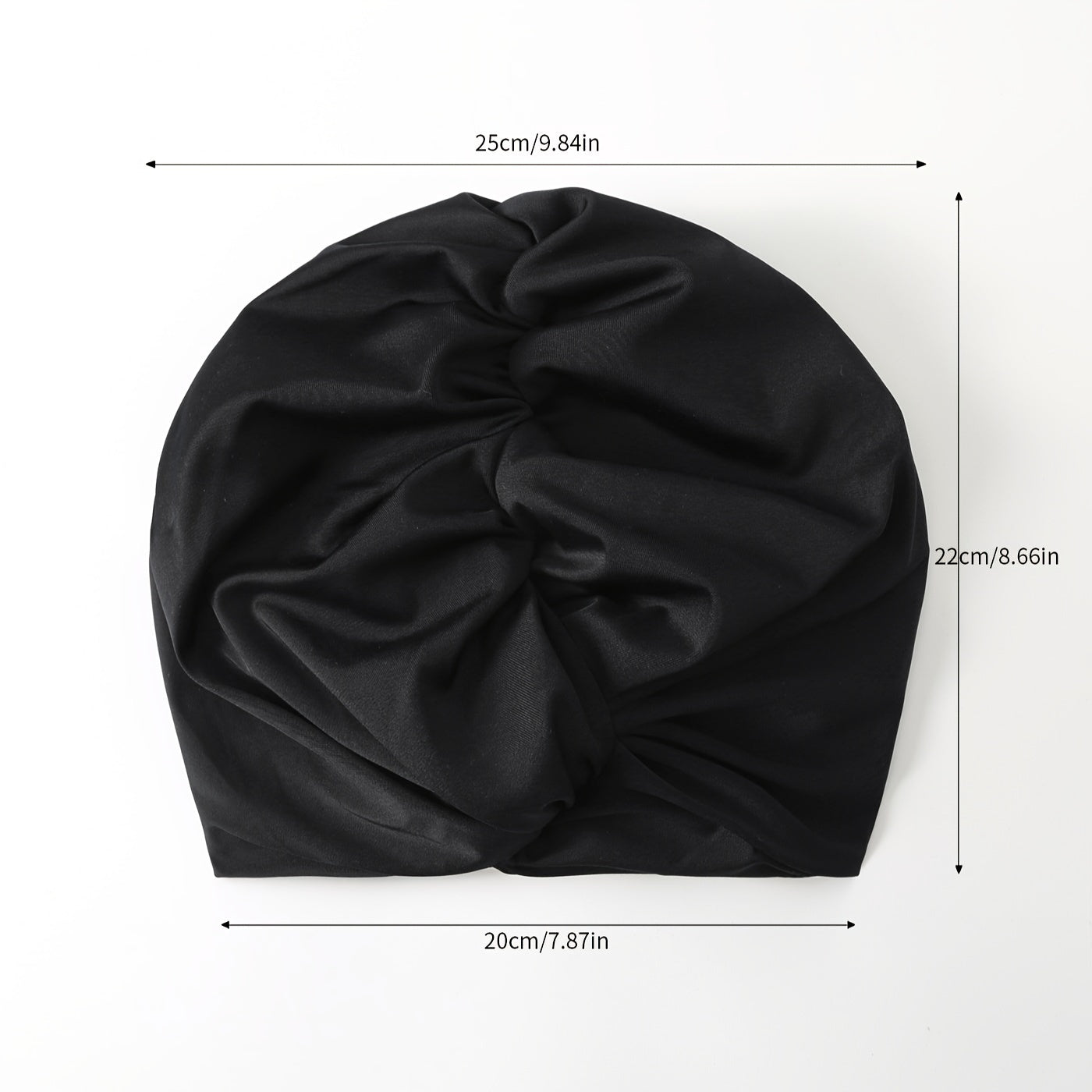 Ruched Plain Swimming Cap Ear Cover Versatile Water Sports Swim Cap