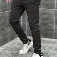 Men's Slim Fit Stretch Dress Pants Vintage Style Casual Business