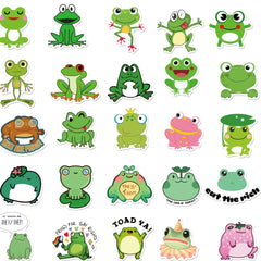 Frog Doodle Stickers for Motorcycle Luggage Waterproof Stickers