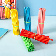 100pcs Wooden Counting Sticks Math Teaching Tools Colored Study Supplies