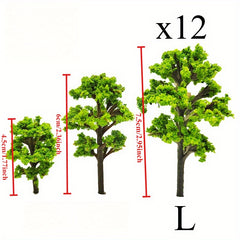 Mini Model Trees Toy House Decoration Garden Home Furnishings Plastic Leaf Trees