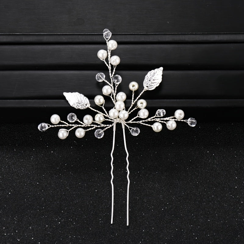 2pcs Women's Rhinestone Wedding Hair Comb Set