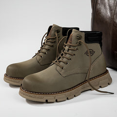 Men's High Top Hiking Boots Non Slip Lace Up Shoes For Outdoor Activities