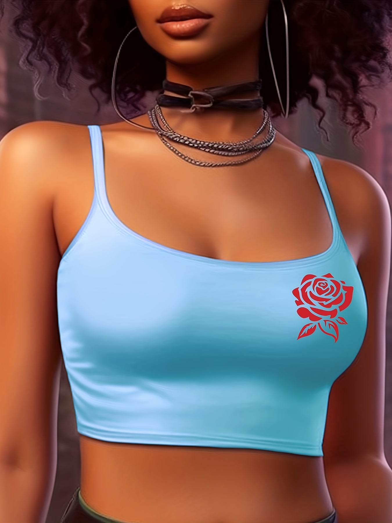 Flower Print Cami Sleep Top Sleeveless