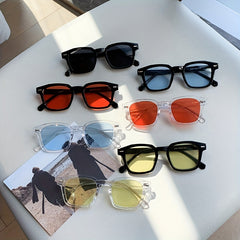 Men's Square Frame Sunglasses Aluminum AC 100 UV Protection