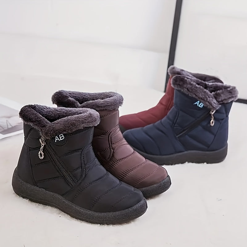 Thermal Fur Lined Snow Boots Non Slip Winter Boots