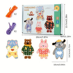 Wooden Pegboard Toy with Colorful Pegs Hand Eye Coordination