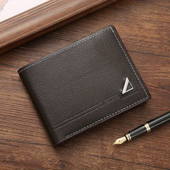 Men's Wallet Short Money Clip Business Casual Leather Clip