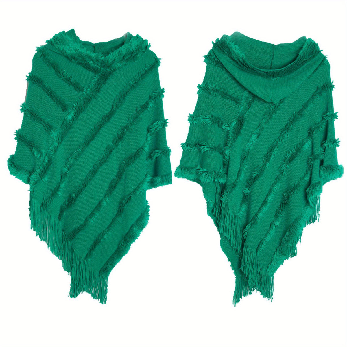 Solid Warm Poncho Hoodie Scarf Women Outdoor Windproof Scoodie