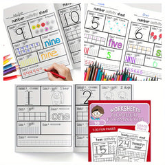 Interactive Number Practice Workbook - Math Book for Kids