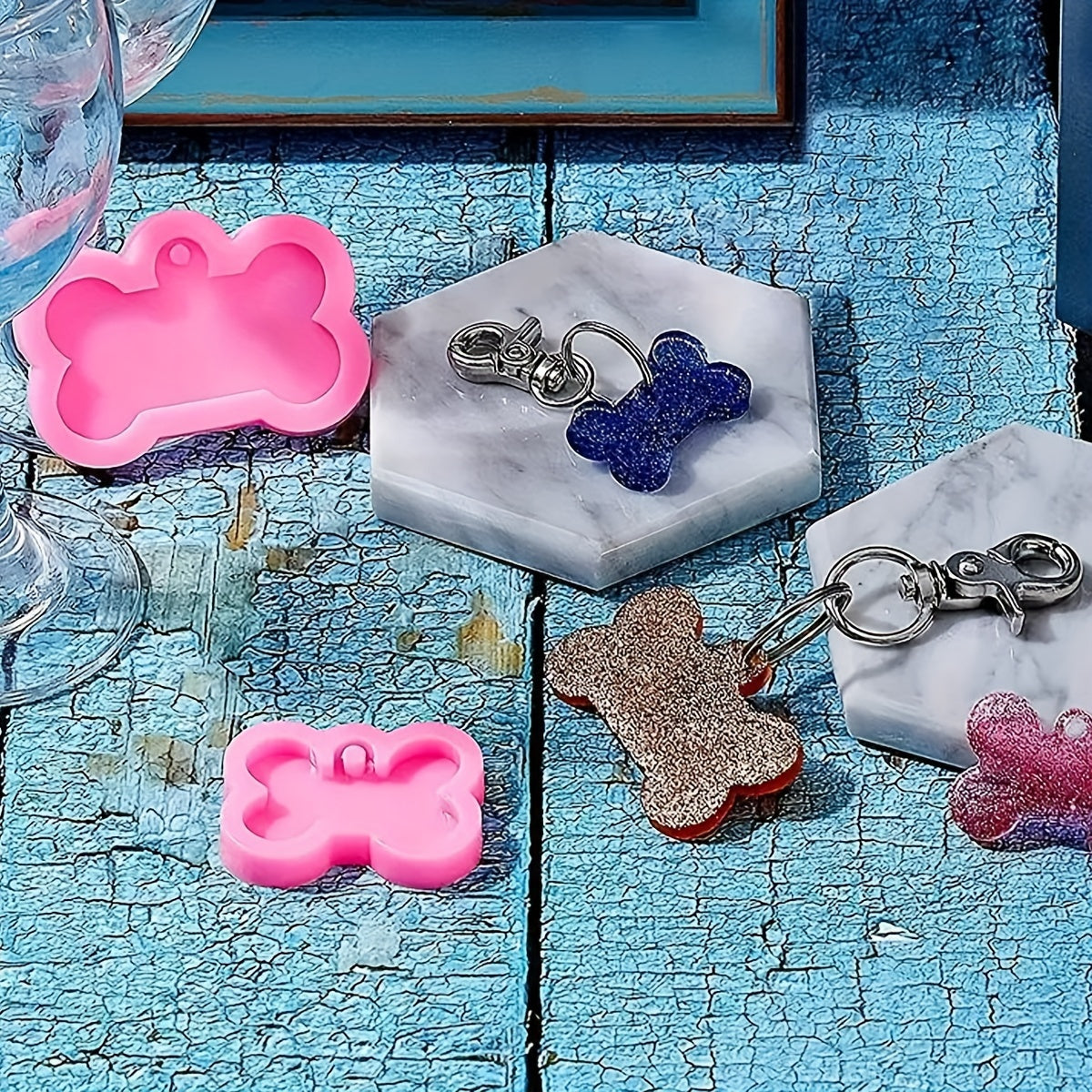 Dog Bone Silicone Mold for DIY Pet Ornament Jewelry Pendant