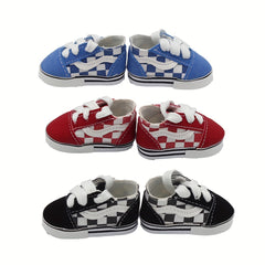 Plaid Sneakers for 14 inch BJD Dolls