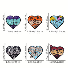 Halloween Sexy Butts Enamel Pins Heart Shaped Costume Brooches