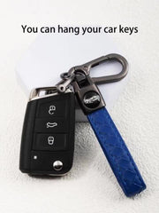 2pcs Single Layer Keychain with Metal Buckle and Screwdriver