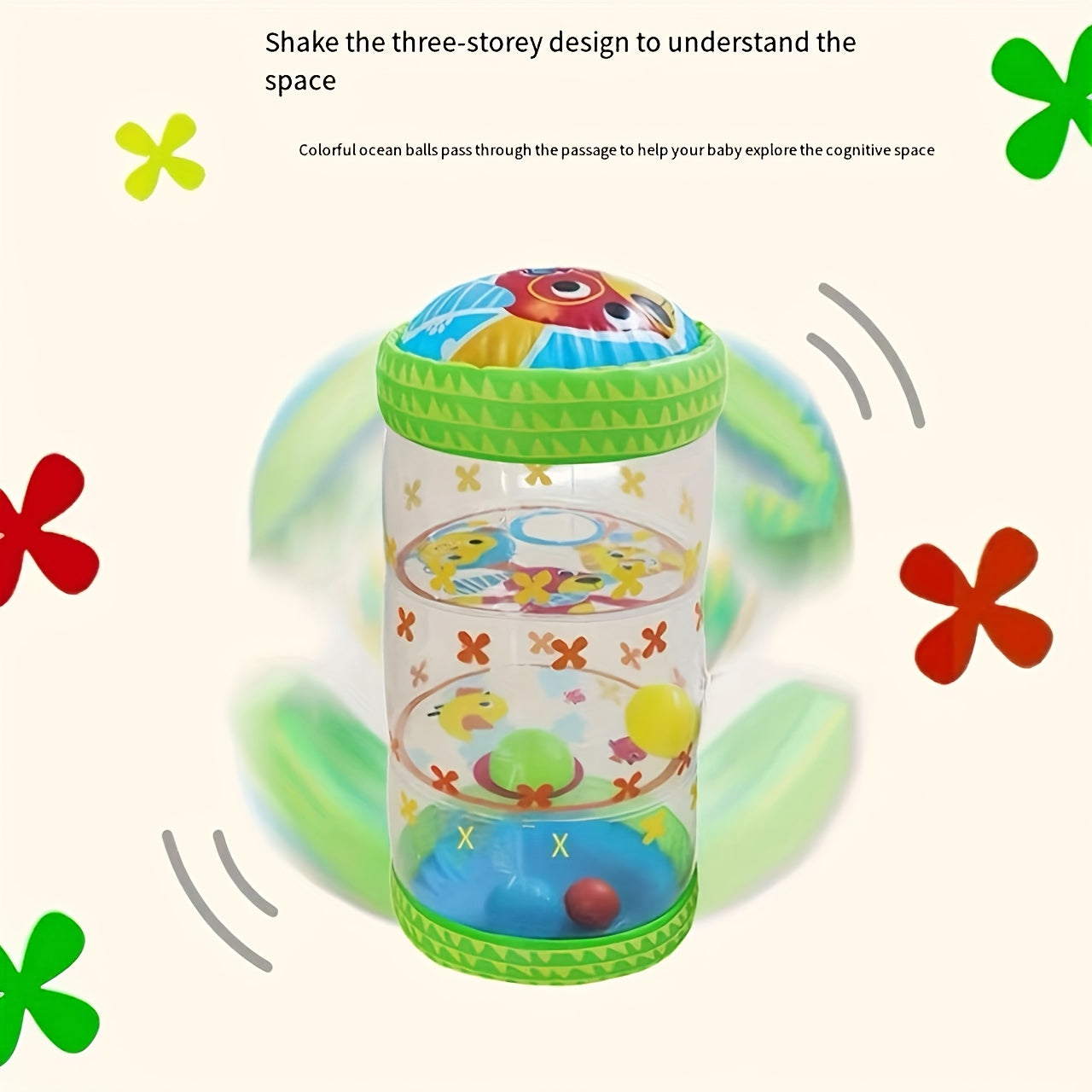 Baby Activity Center with Giant Roller Bell Toys for 6 Months+