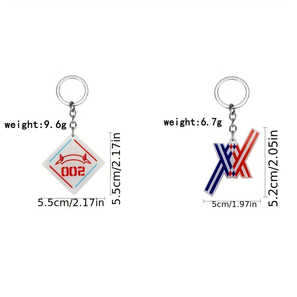 National Team 02 Square Double X Acrylic Keychain