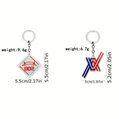 National Team 02 Square Double X Acrylic Keychain