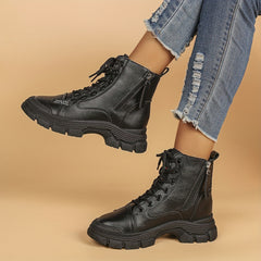 Women's Lace-Up Non-Slip Motorcycle Boots