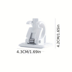 2pcs Self Adhesive Curtain Rod Clips Adjustable Holders