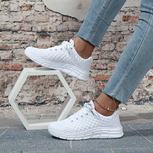 Women's Breathable Lace Up Sneakers Lightweight Outdoor Shoes