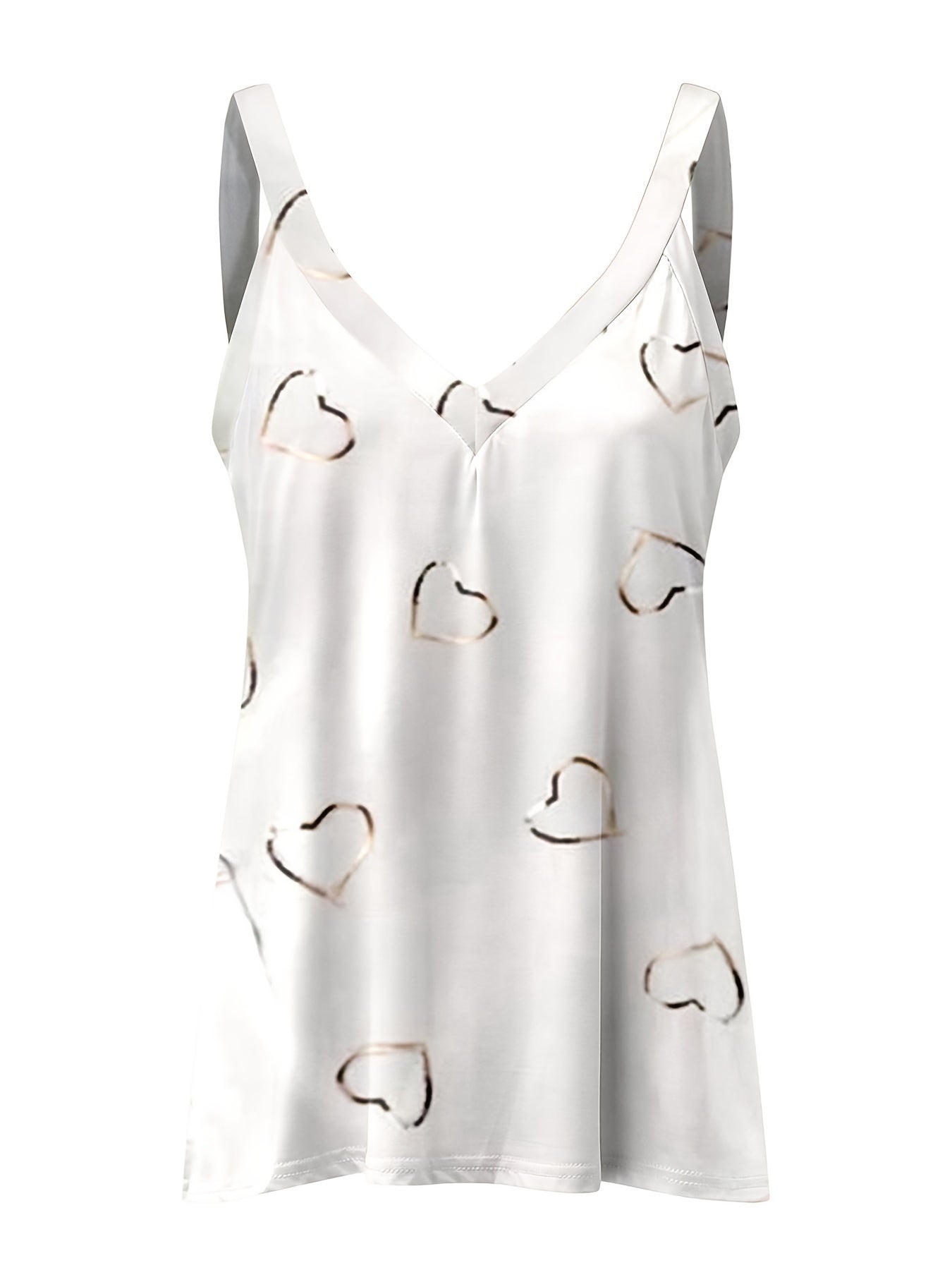Graphic Sleeveless V Neck Tank Tops Women's Clothing