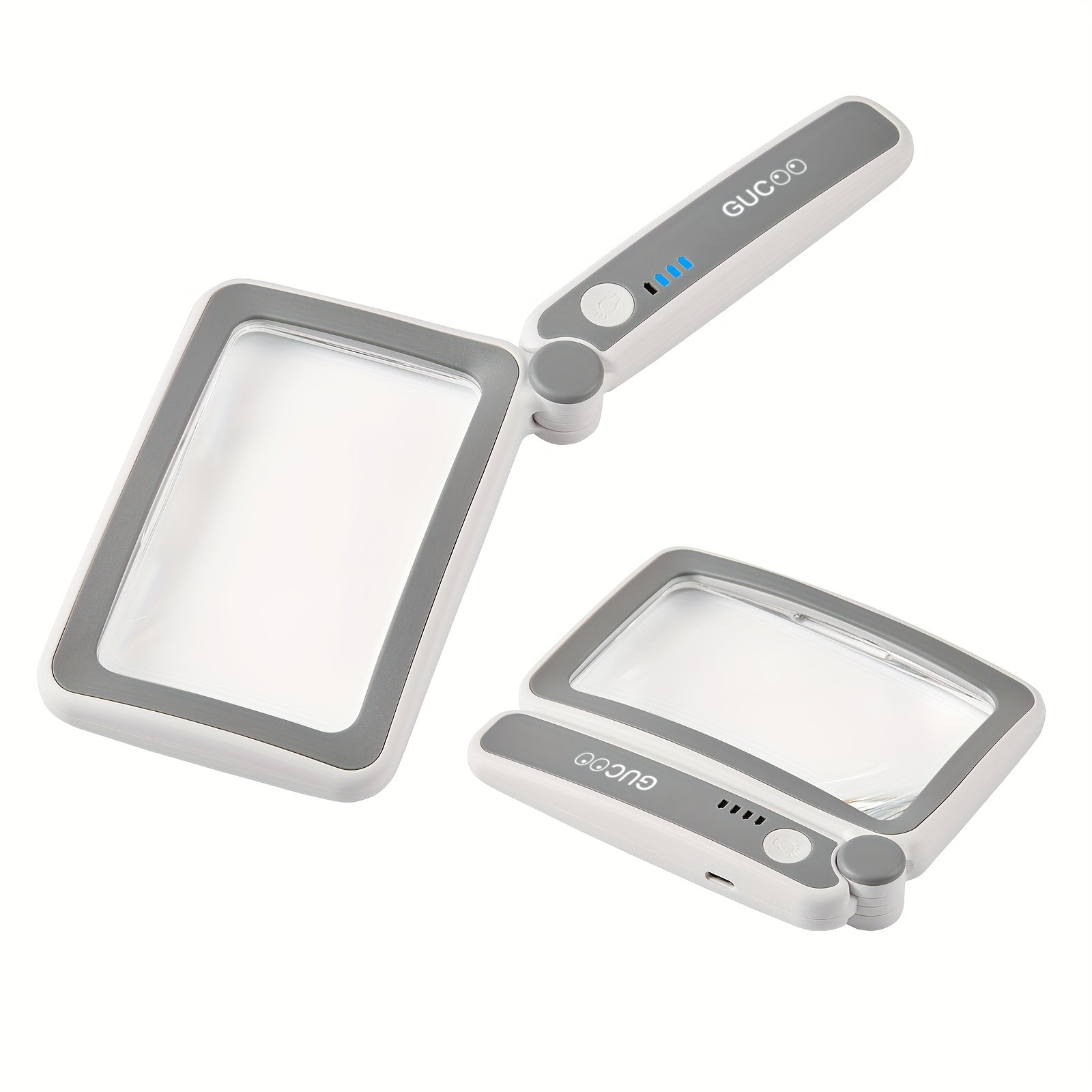 LED Lighted Rectangular Magnifying Glass 4X for Jewelry Books Elderly