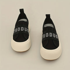 Stylish Rhinestone Thick Bottom Women's Walking Shoes