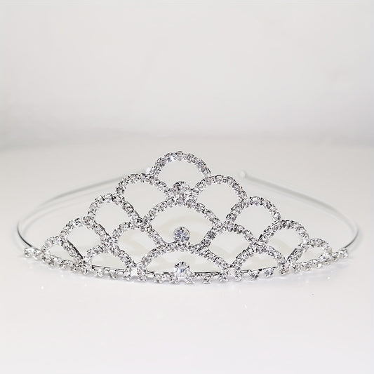Rhinestone Headband Queen Crown Tiara Head Jewelry Bridal Wedding Hair Accessori