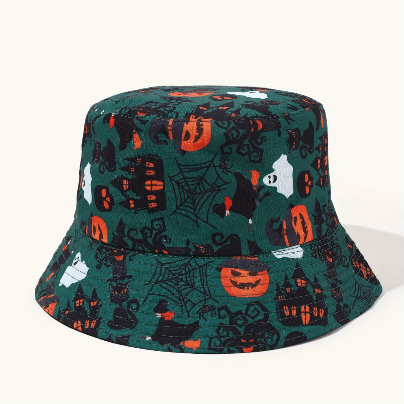 Ghost Print Bucket Hat Halloween Lightweight Basin Hat