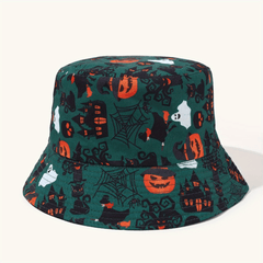 Ghost Print Bucket Hat Halloween Lightweight Basin Hat