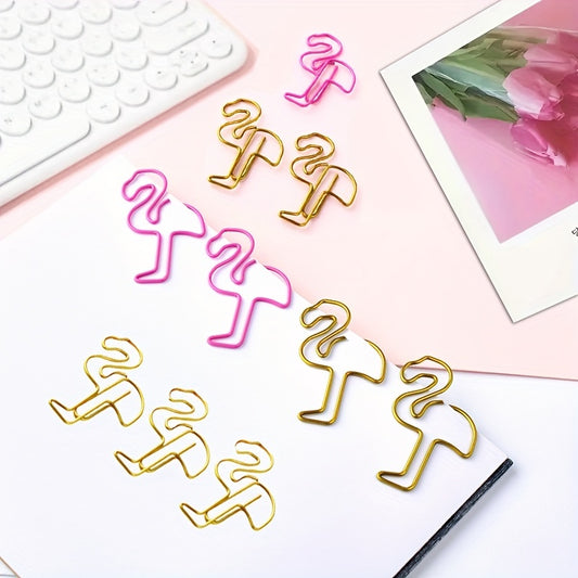 Flamingo Paper Clips Funny Paperclips Bookmark Metal File Note Clips