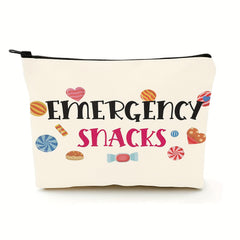 Snack Bag for Teens and Girls - Travel Makeup Organizer and Snack Holder