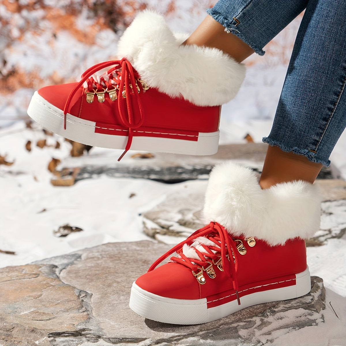 Women's Non-slip Thickened Zipper Snow Boots