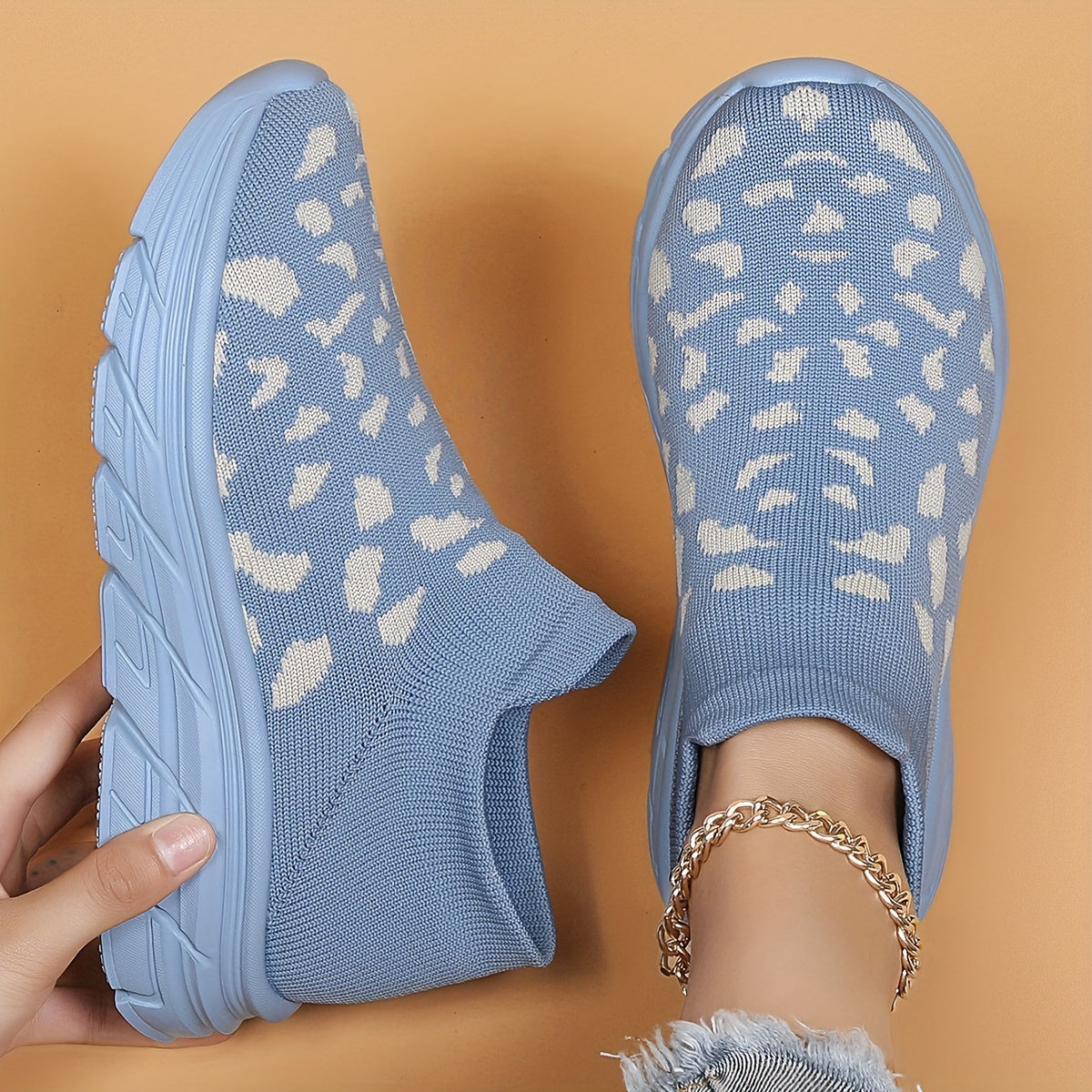 Women's Heighten Flyknit Sneakers Casual Wear Resistance Shoes